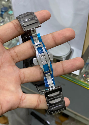 Hublot Luxury Skeleton Chronograph Men’s Watch – Black Stainless Steel Statement Timepiece