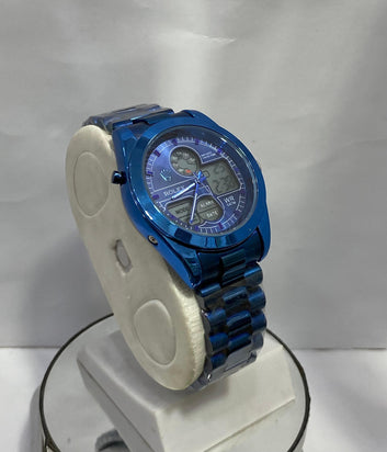 RLX NeoBlue Fusion Men’s Watch – Metallic Blue Analog-Digital Sports Timepie