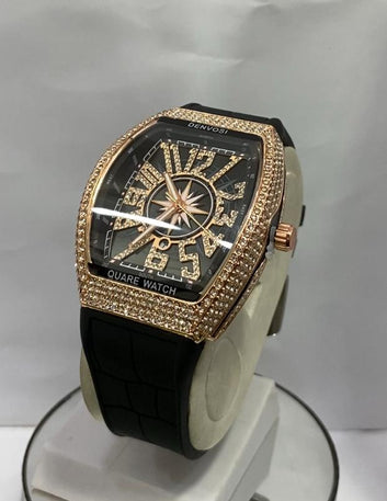 Vanguard Black Rose Gold Iced Frank Muller Watch